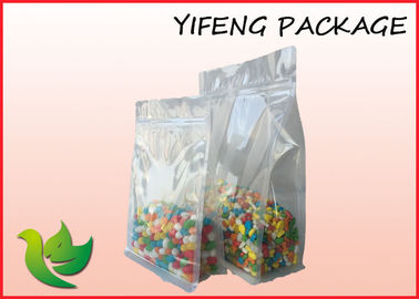 Şeffaf Düz Tabanlı yeniden kullanılabilir gıda çantası Biyobozunur, 250g