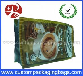 Plastik Folyo Yan Gusset Kahve Paketleme / kahve fasulye torbaları Su geçirmez