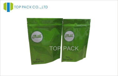 Yeşil Çay Plastik Alt köşebent ile Torbalar 500 Gram Stand Up