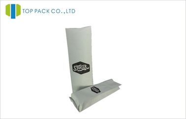 Gaz giderme Değer yan ekleme Beyaz Kraft Kağıt Ambalaj Kahve Çantalar 250g