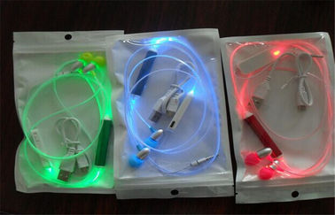 OPP Çanta By Paketli Plastik Yanıp Sönen LED Tel Kulaklık Elektrominesans Ürünleri