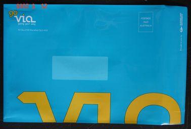 Mavi Metalize Yapıştırıcı Seal Nakliye Giyim için Plastik Çanta Posta