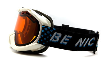 Erkekler için Anti Slip Açık Beyaz Çocuk snowboard Gözlükler Düz Işık Kayak Gözlüğü