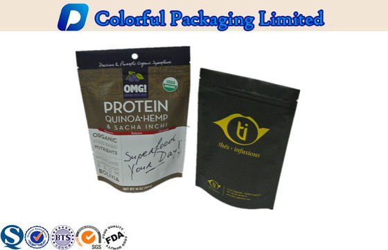 250g, Mat Siyah Çizgili 500g Folyo kalsiyum protein Kılıfı Stand up