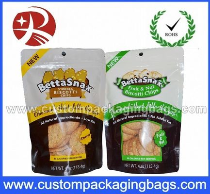 Yuvarlak alt köşebent Snack plastik ayağa torbalar içinde kilitli torbalar