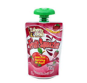 Lamine 250ml Top Sıvı Spout Çantalar, Daimi Trawberry Suyu Kılıfı