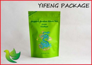 Alüminyum Folyo Yeşil Çay İçin Suya Resealable Torbalar Stand Up