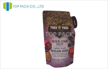 Rogan Josh Sos Plastik Poşet Ambalaj 8oz Özelleştirilmiş baskı 12c
