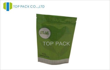 Yeşil Çay Plastik Alt köşebent ile Torbalar 500 Gram Stand Up