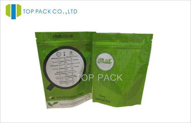 Yeşil Çay Plastik Alt köşebent ile Torbalar 500 Gram Stand Up