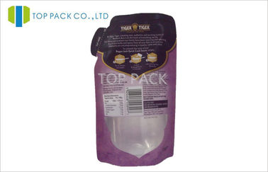 PET / PE Stand Up Torbalar Geri 8oz Pencere ile Özel Baskılı