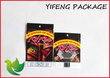 Tütün Zip Kilidi Resealable Plastik Torbalar Özel Baskı düz dipli