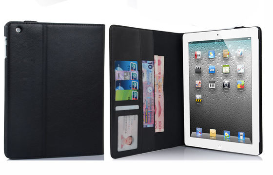 7 kart / para yuvaları Cüzdan Stil ipad2 / ipad3 / ipad4 Tablet PC Kılıf