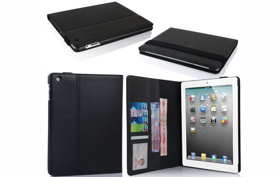 7 kart / para yuvaları Cüzdan Stil ipad2 / ipad3 / ipad4 Tablet PC Kılıf