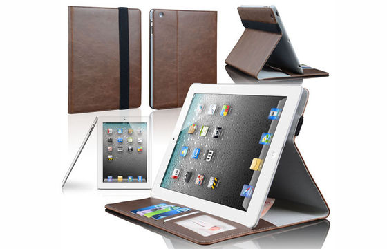 7 kart / para yuvaları Cüzdan Stil ipad2 / ipad3 / ipad4 Tablet PC Kılıf