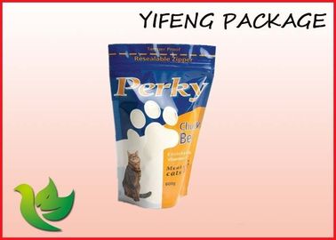 Pet İçin Yan / Alt Körük Çanta Stand Up Zip Plastik Gıda Saklama Poşetleri