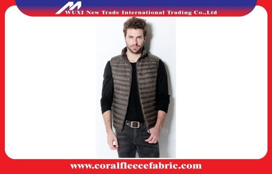 Ayakta Yaka Ön-Zip Packable Hafif Kapitone Mens Aşağı Puffer Yelek