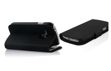 Samsung Galaxy S3 Mini i8190 için Button Kapak PU Deri Telefon Kılıfı Çanta Standı