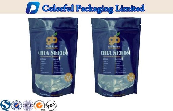 Alüminyum Folyo Linded Açılıp kapanabilir Kılıfı Food Grade ile Fermuar Top / Pencere Stand Up