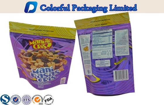 Yeniden kullanılabilir Snacks, Makarna, Kuruyemiş Alüminyum Folyo Kilitli ile Kılıfı Stand up
