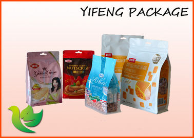 Düz dipli kese Snack ambalaj Recycable plastik çift mühür çanta standı