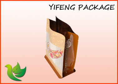 Düz dipli kese Snack ambalaj Recycable plastik çift mühür çanta standı