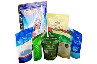 Food Grade yeniden kapatılabilir Saplı Plastik Fermuar Çanta Ambalaj Stand Up