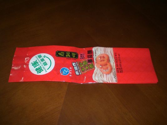 Eko Kırmızı Isı Seal Gıda Kılıfı Ambalaj Logo Baskılı OPP + CPP