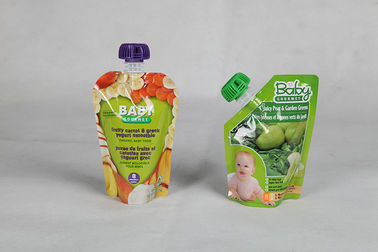 Spout ile Mavi / Yeşil Food Grade Şekilli Torbalar Sıvı Çantalar