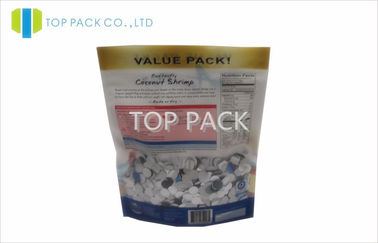 1,5lb Plastik Hindistan cevizi karides için Torbalar Stand Up, Deniz Ambalaj Çanta
