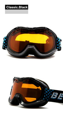 Erkekler için Anti Slip Açık Beyaz Çocuk snowboard Gözlükler Düz Işık Kayak Gözlüğü